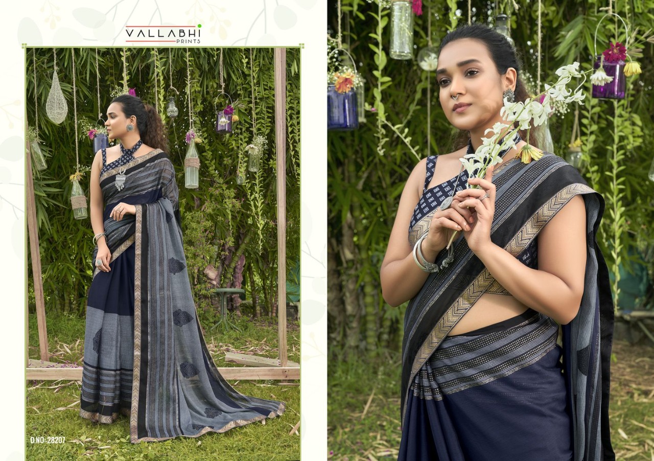Vallabhi prints trupti 4 chiffon attractive look Beautifull Sarees catalog
