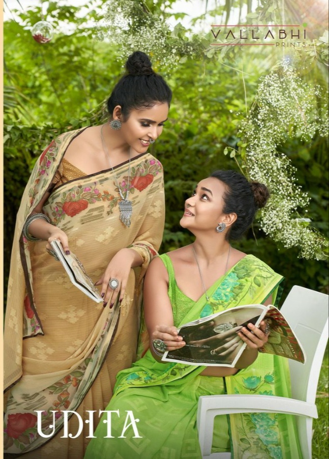 Vallabhi prints udita innovative style beautifully designed Sarees catalog
