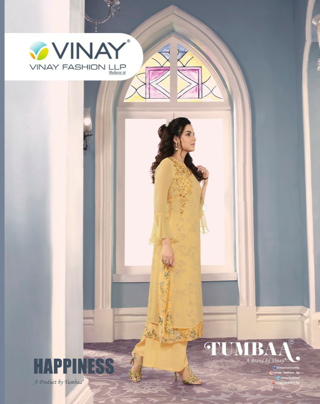 vinay fashion  tumbaa happiness  georgette top with palazzo  affordable price catalog