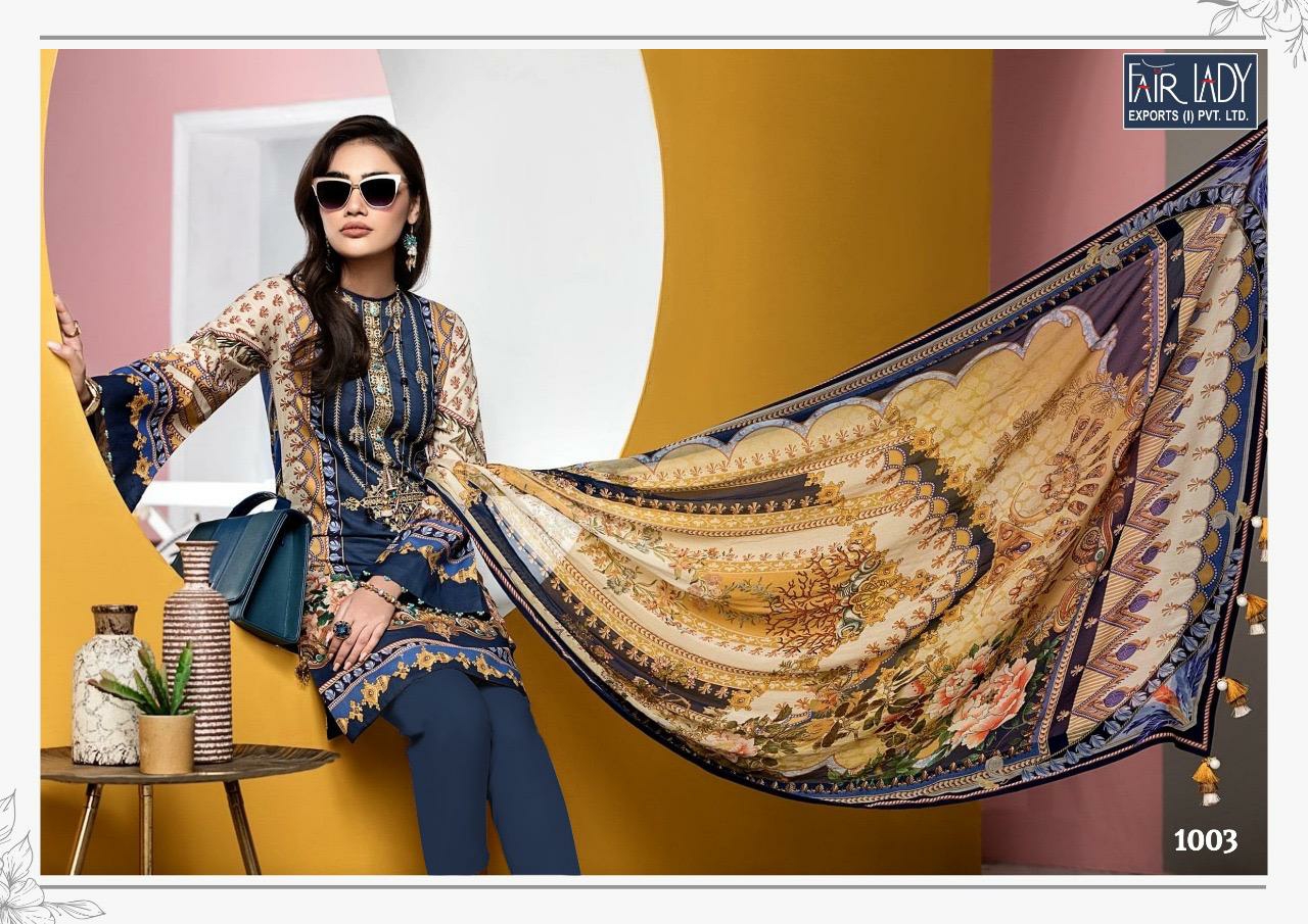 Fairlady viva anaya cotton printed karachi dress Material exporter