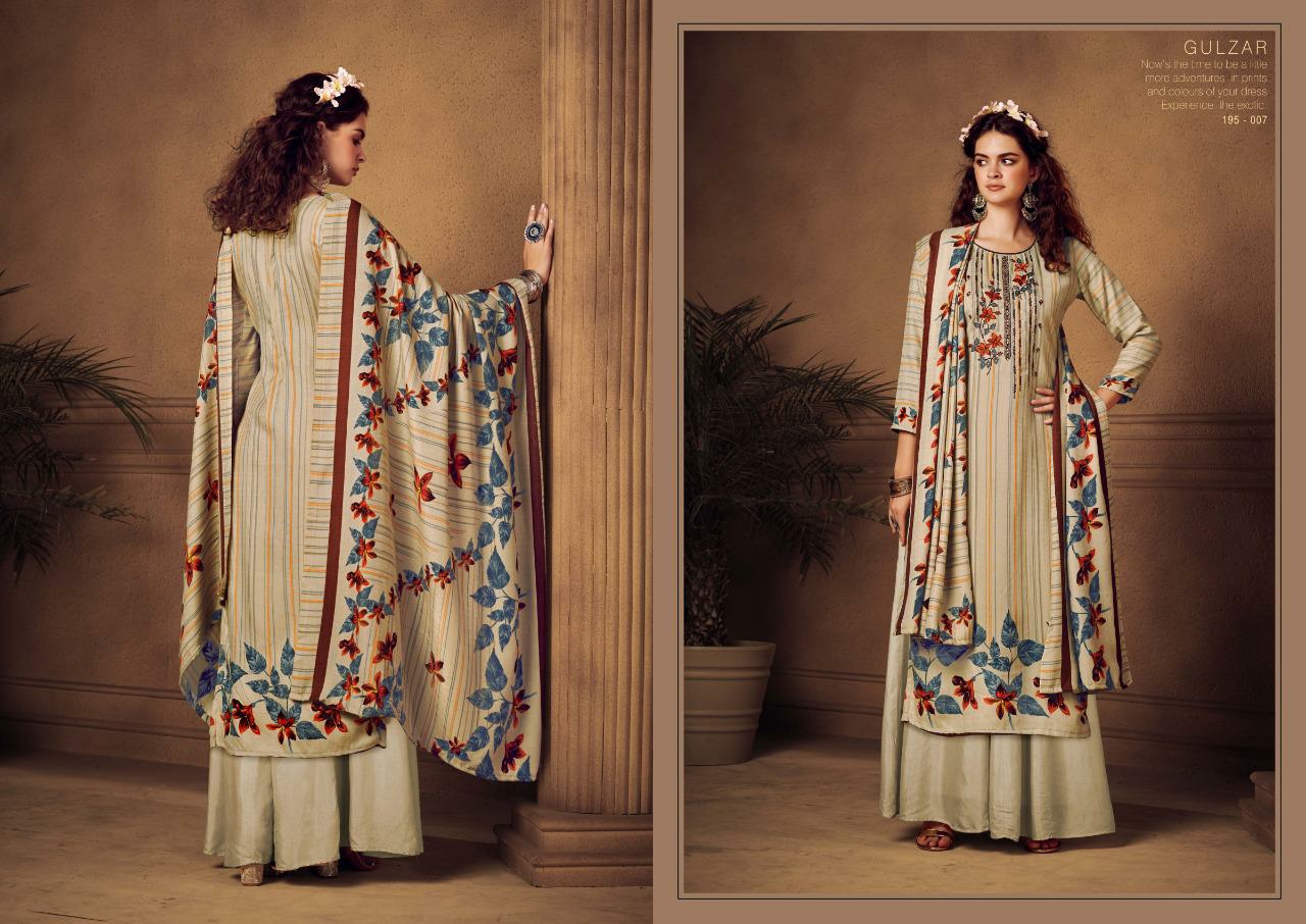 sargam prints gulzar pashmina decent embroidary with print salwar suit catalog