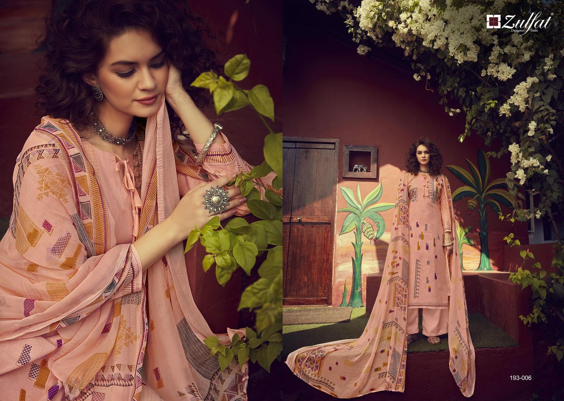 Zulfat designer studio gulmohar vol 3 pure cotton salwar kameez collection wholsaler