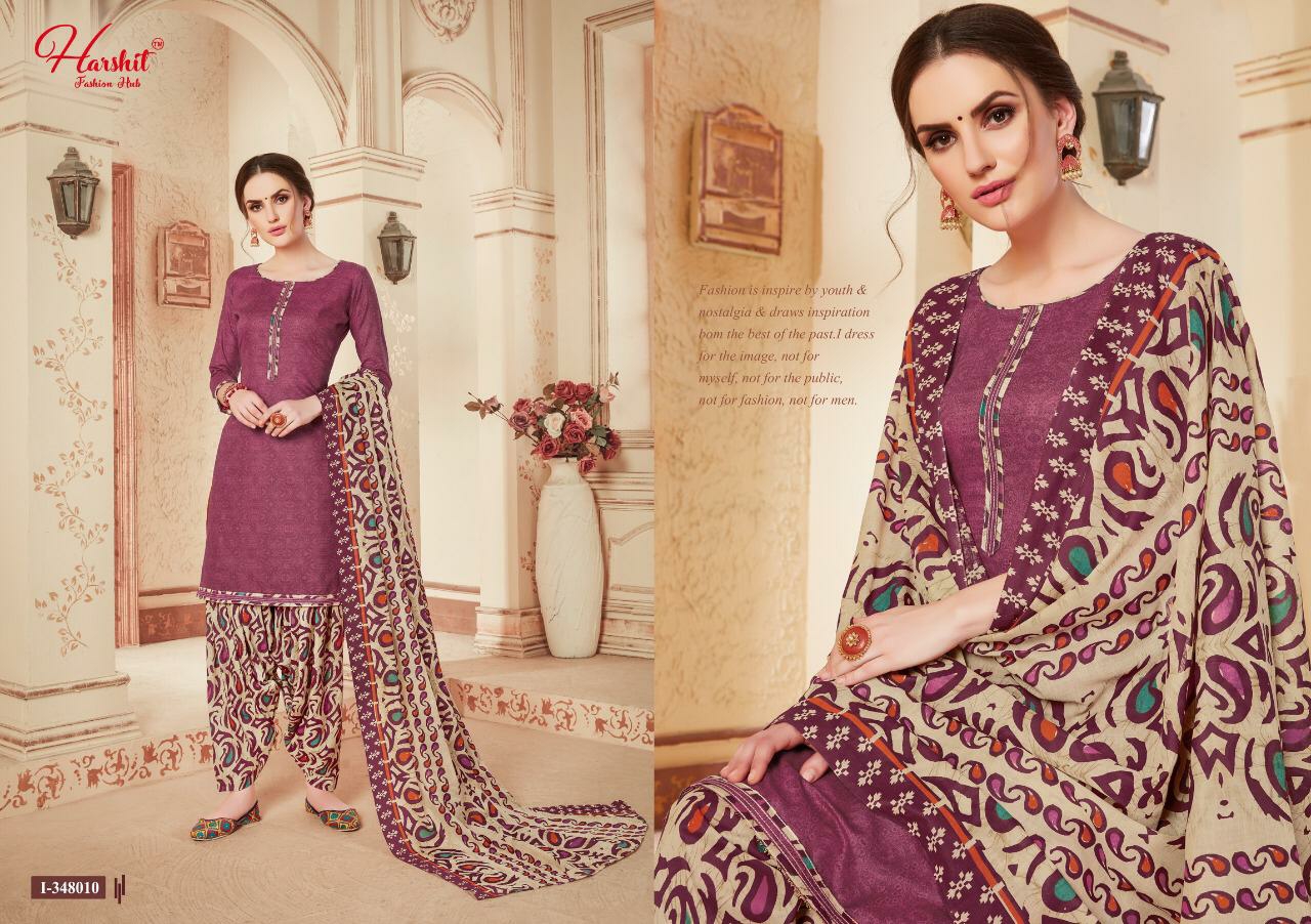 Harshit fashion hub patiyala queen cotton printed salwar kameez collection
