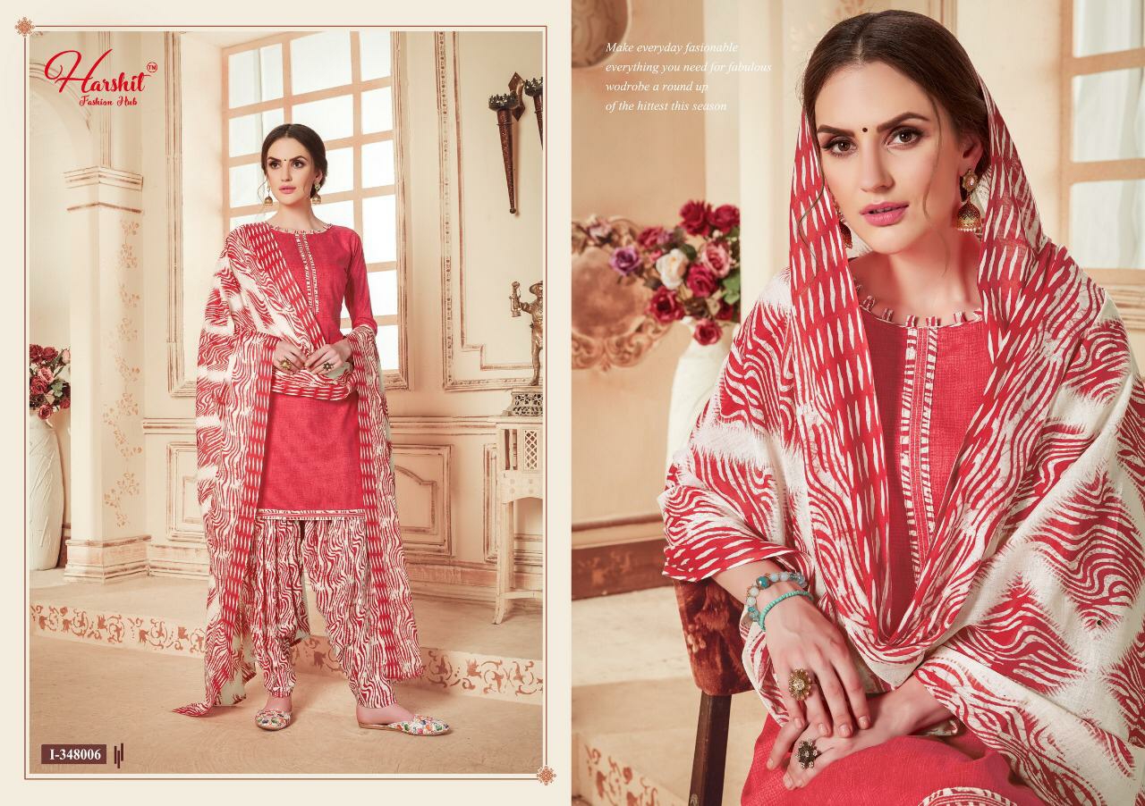 Harshit fashion hub patiyala queen cotton printed salwar kameez collection