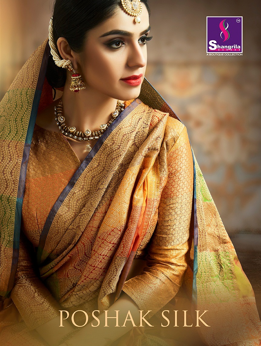 Shangrila poshak silk exclusive party wear silk sarees collection