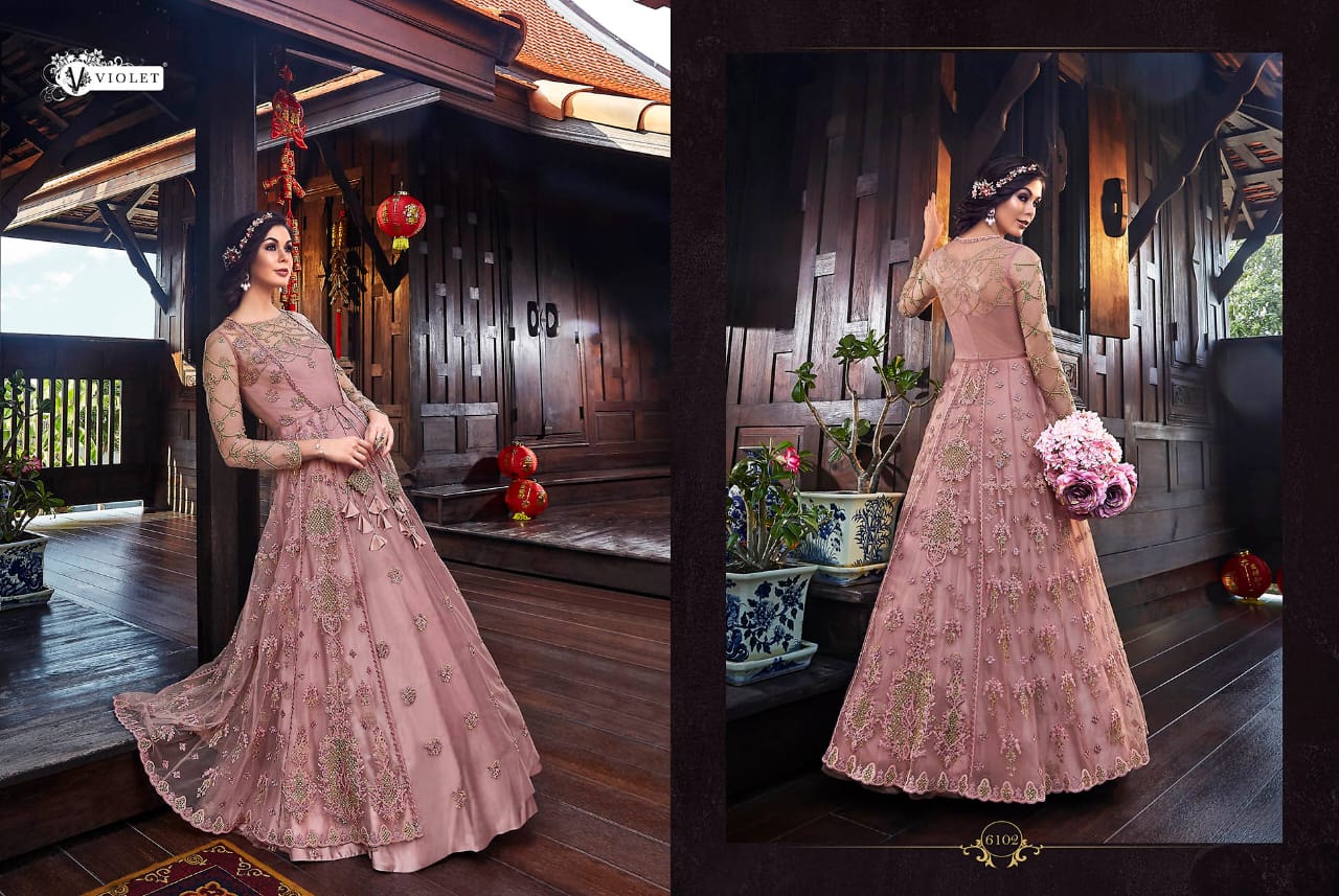 violet snowwhite 11 butter fly net astonishing style  gown catalog