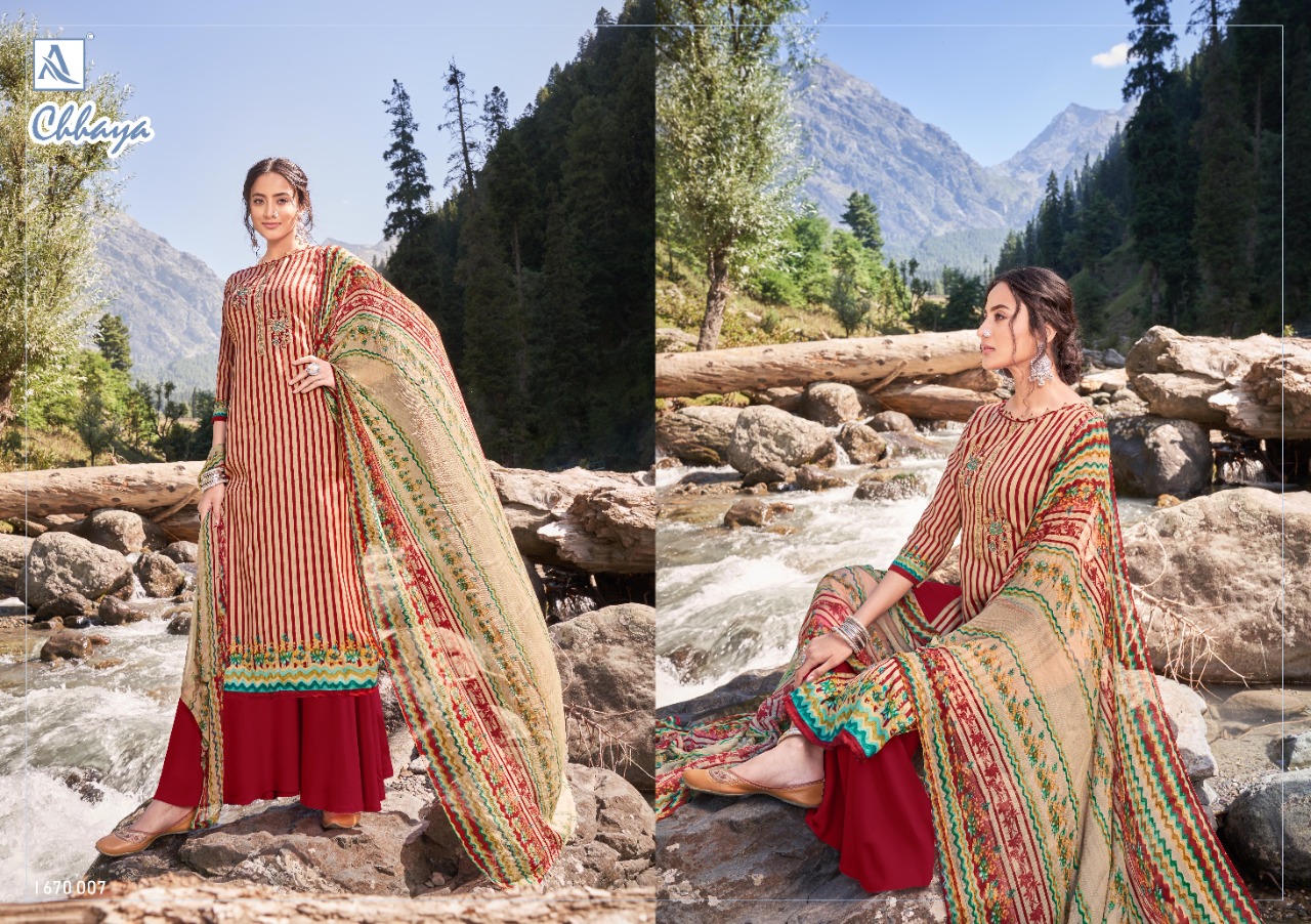 alok suit chhaya pashmina ecclusive print with embroidary salwar suit catalog