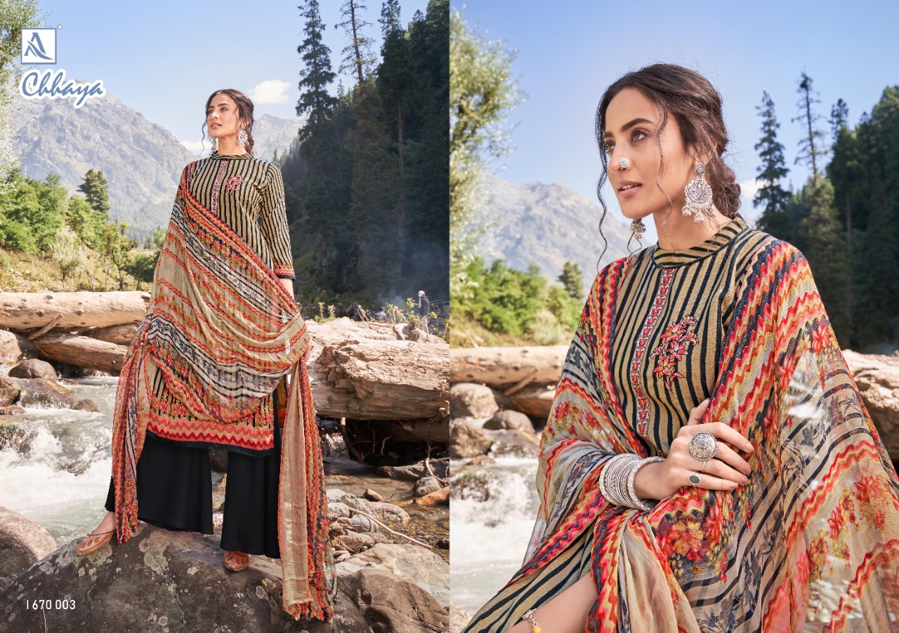 alok suit chhaya pashmina ecclusive print with embroidary salwar suit catalog