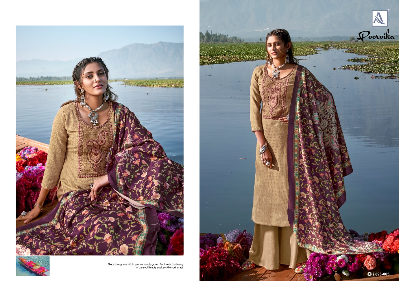 alok suit poorvika pashmina authentic fabric salwar suit catalog