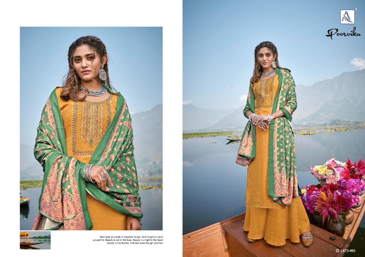 alok suit poorvika pashmina authentic fabric salwar suit catalog