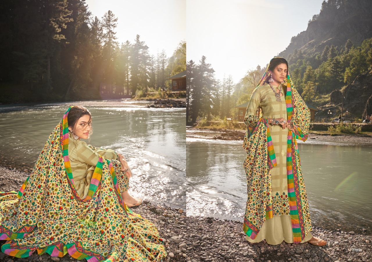 ankit textile munira  pasmina exclusive print with work salwar suit catalog