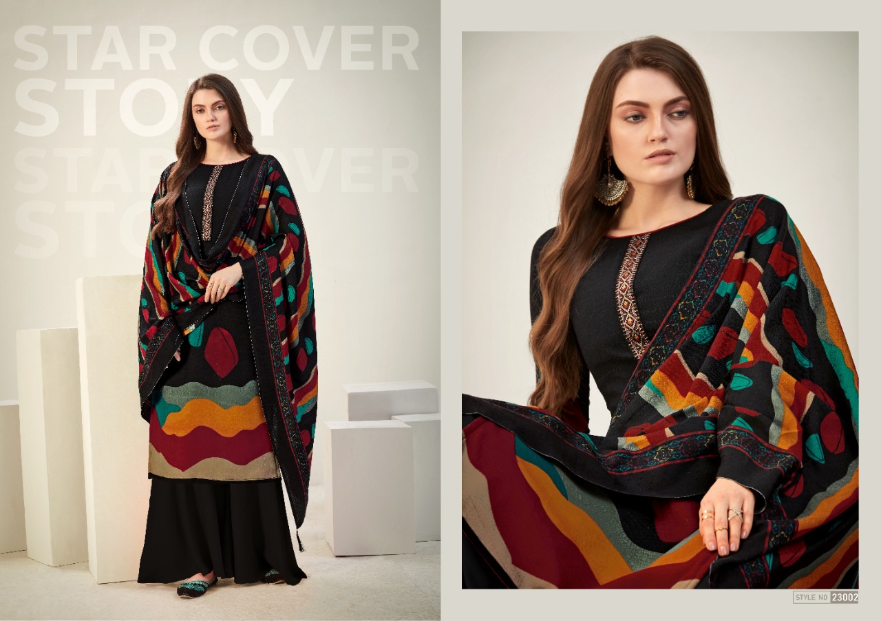 ankit textile queen pashmina attractive print salwar suit catalog