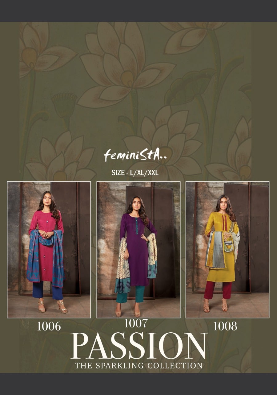 arena fashion feminista pashmina elegent look kurti with stole catalog