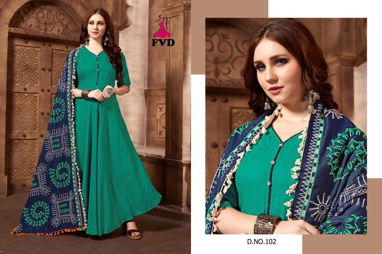 fashion valley dresses shalni vol 1 rayon inovative look kurti with heavy dupattta catalog