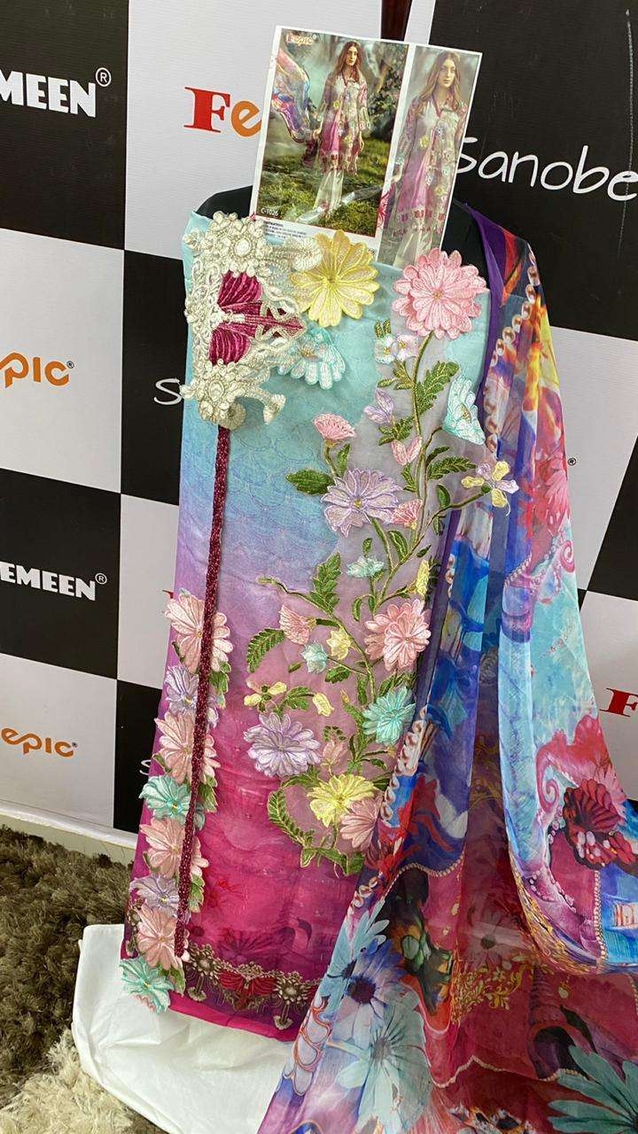 fepic d no c 1026 cotton authentic fabric salwar suit singale