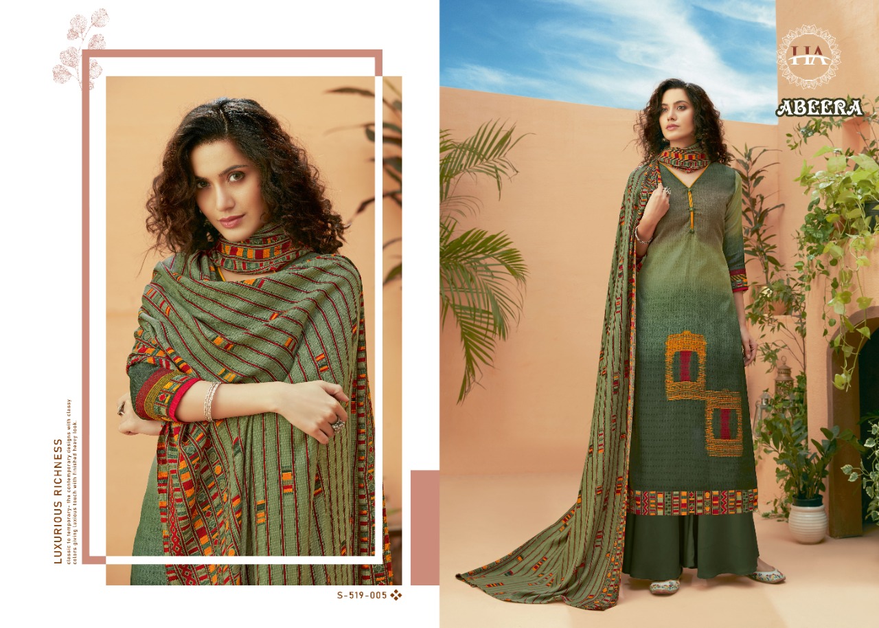 harshit fashion abeera pashmina exclusive colour salwar suit catalog