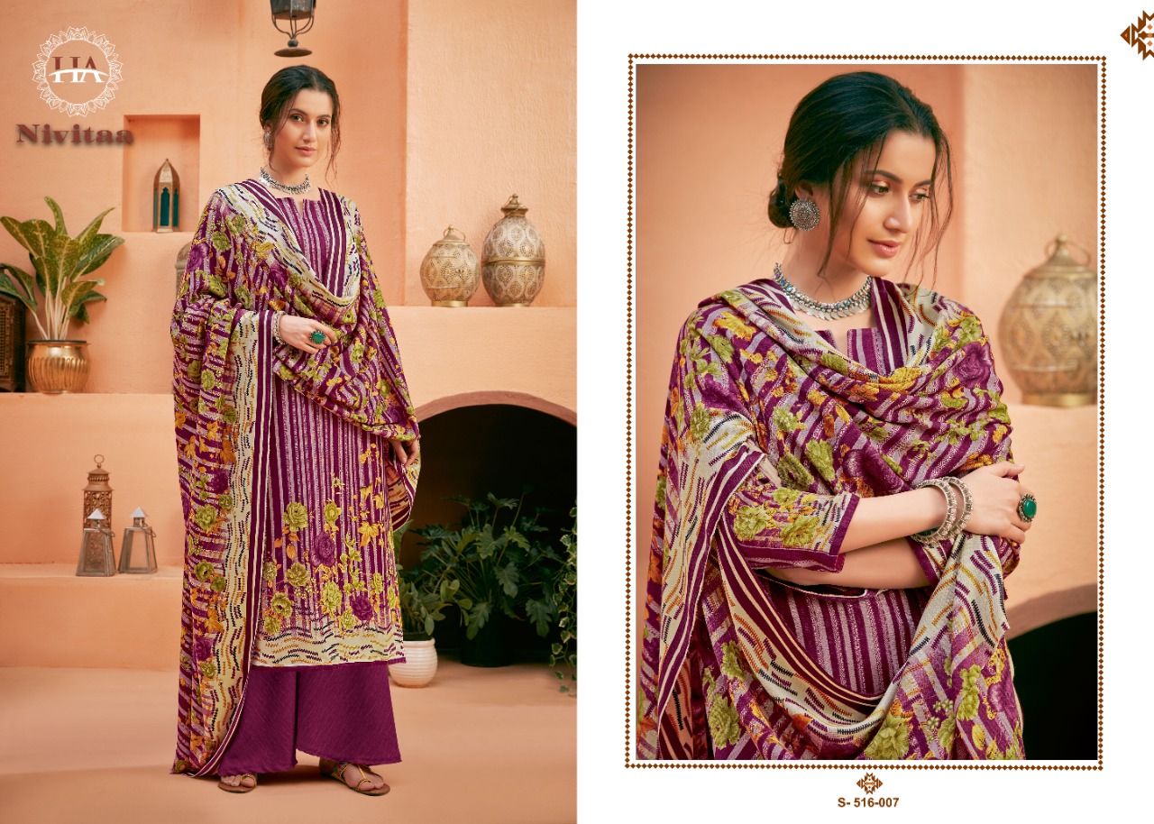 harshit fashion hub nivita pashmina elegant salwar suit catalog