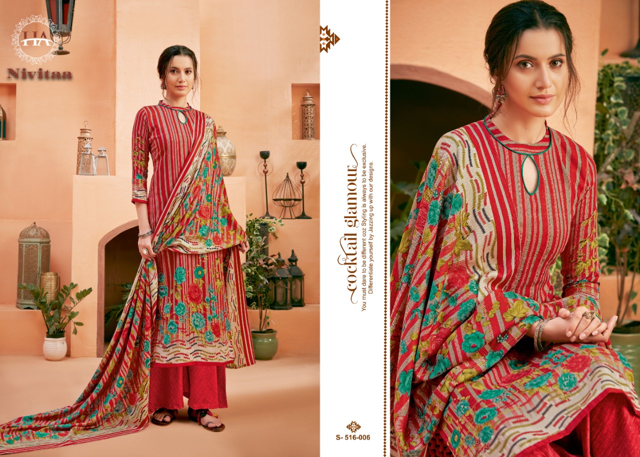 harshit fashion hub nivita pashmina elegant salwar suit catalog