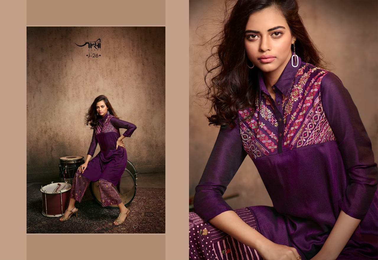 jansi tanaaz silk new modern short kurti digital print bottom catalog