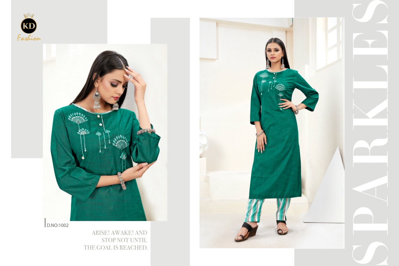 k d fashion charming cotton decent look kurti catalog
