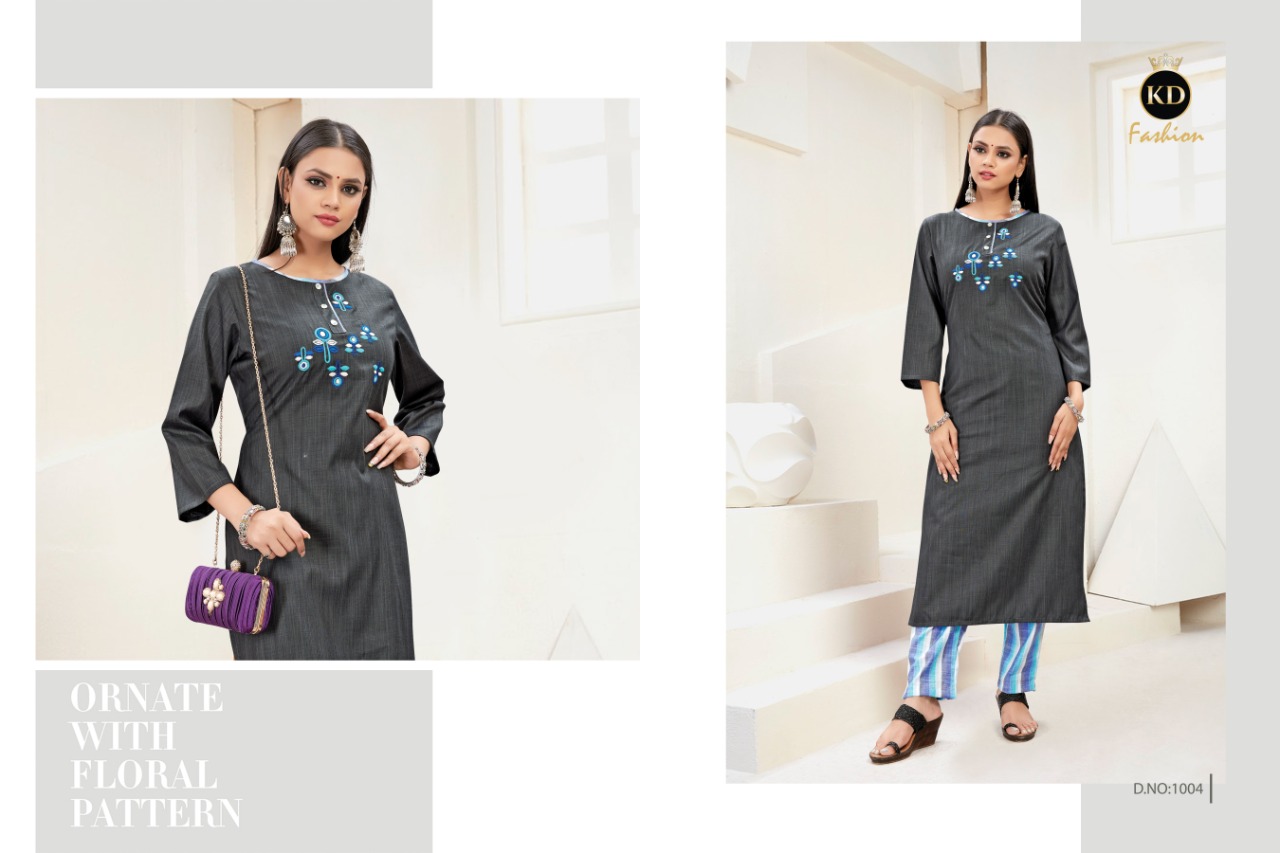 k d fashion charming cotton decent look kurti catalog