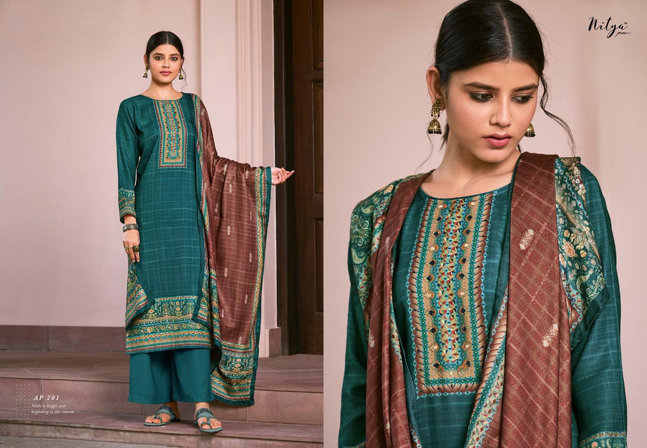 l t fabrics nitya amira pashmina ecclusive digital print salwar suit catalog