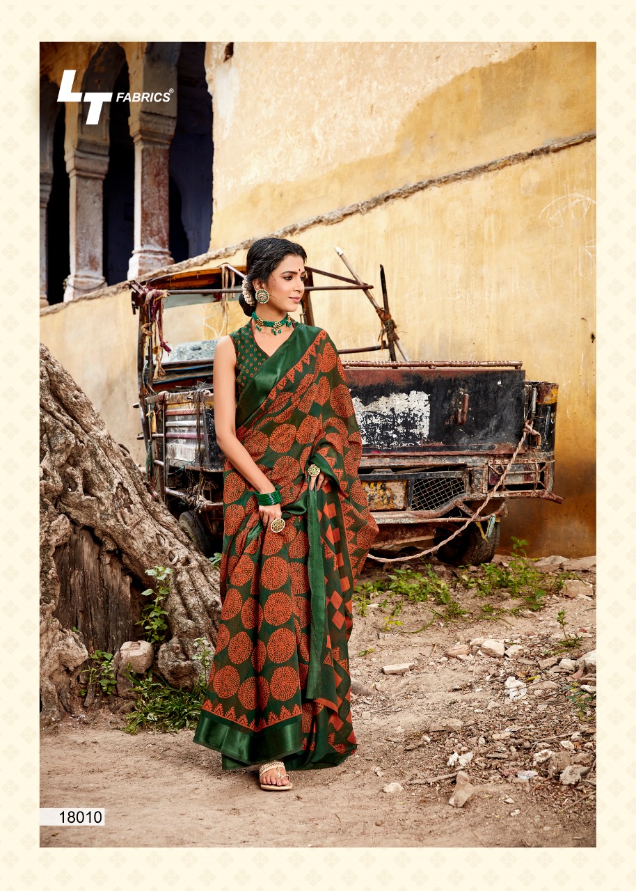 l t fashion swastika linen satin exclusive print saree catalog