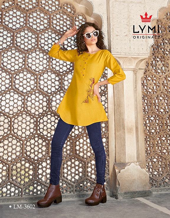 Lymi (Kessi Fabrics Pvt. Ltd.) artwork rayon attractive look kurti catalog
