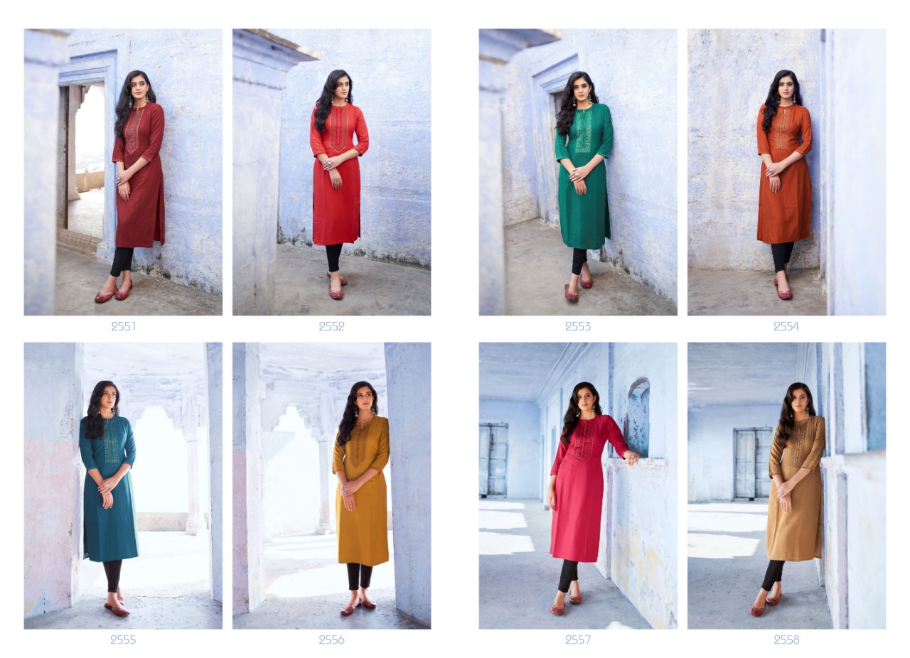 rangoon light line vol 2 fency silk elegant kurti catalogl