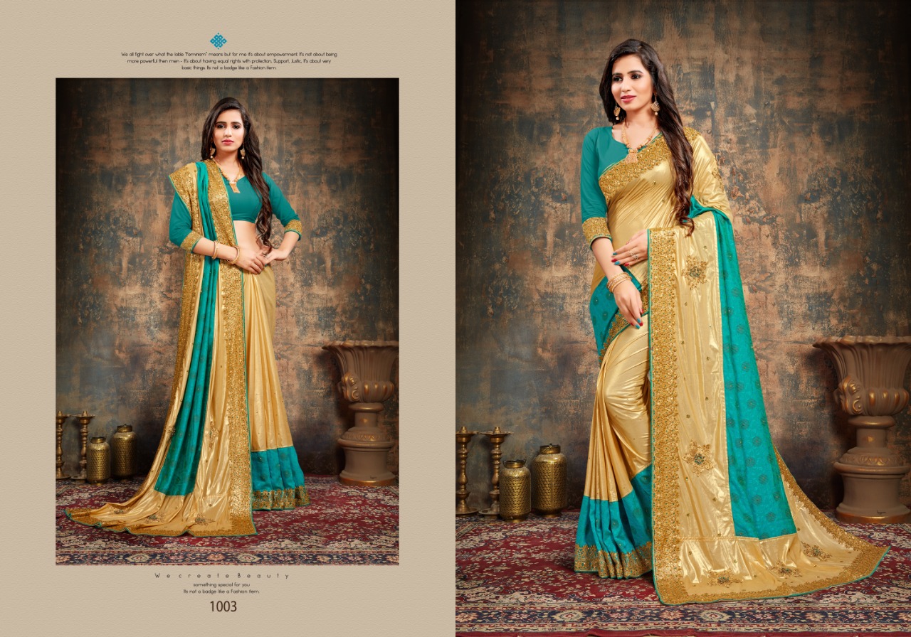 ronisha buzz classic and trendy look saree catalog