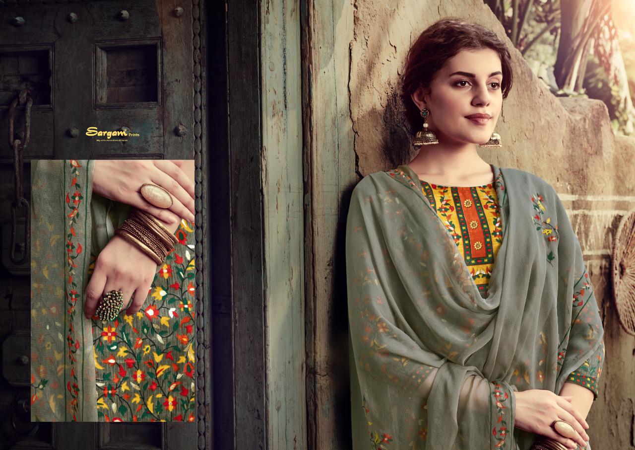 sargam print mehroon innovative style salwar suit catalog
