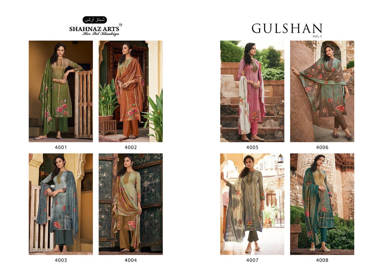 shahnaz arts gulshan vol 5 gorgeous look salwar suit catalog