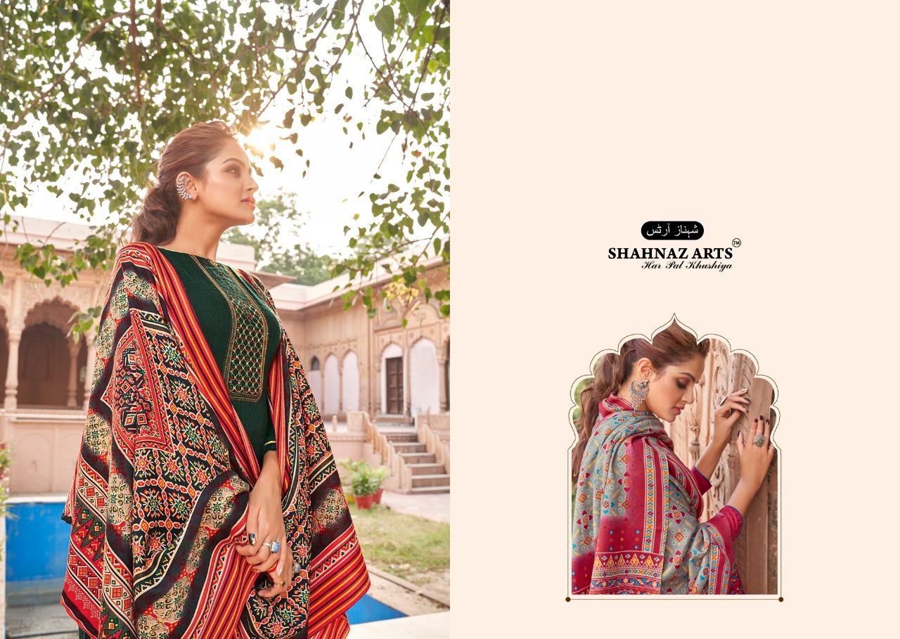 Shahnaz arts patola pashmina with shawl salwar kameez catalog