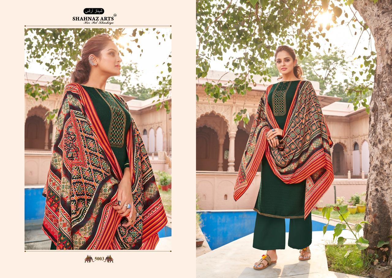 Shahnaz arts patola pashmina with shawl salwar kameez catalog
