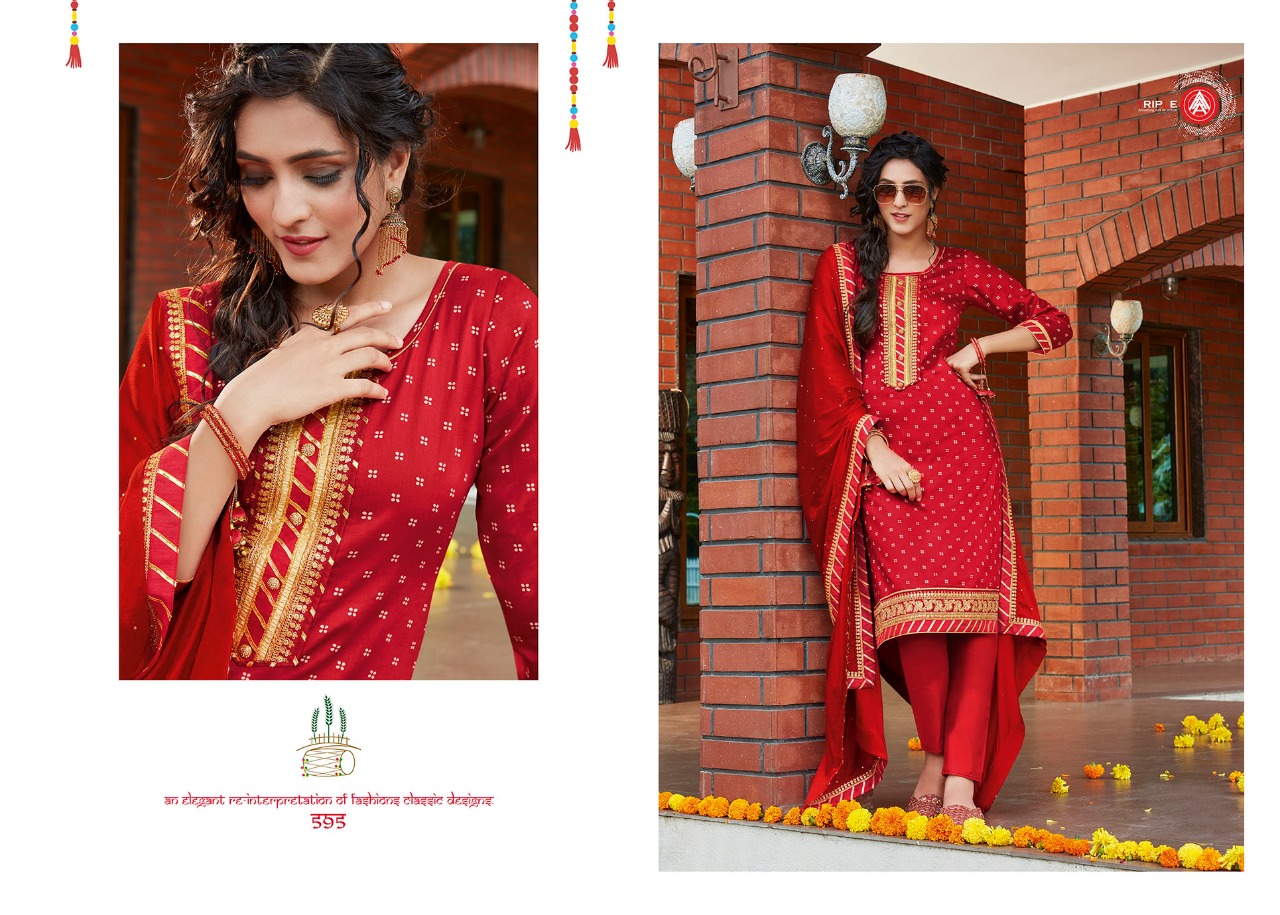 tripal aaa kumkum exclusive print with embroidery salwar suit catalog