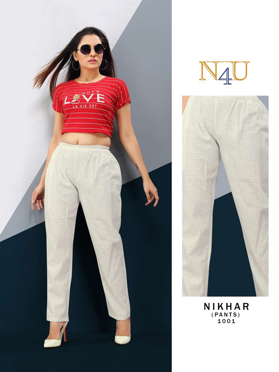 tunic house nikhar cotton casual wear pant catalog