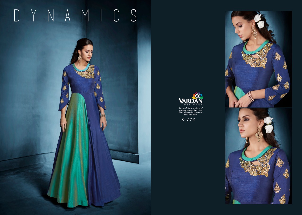 vardan designer Navya Vol 8 tapeta catchy look gown bottom with dupatta catalog