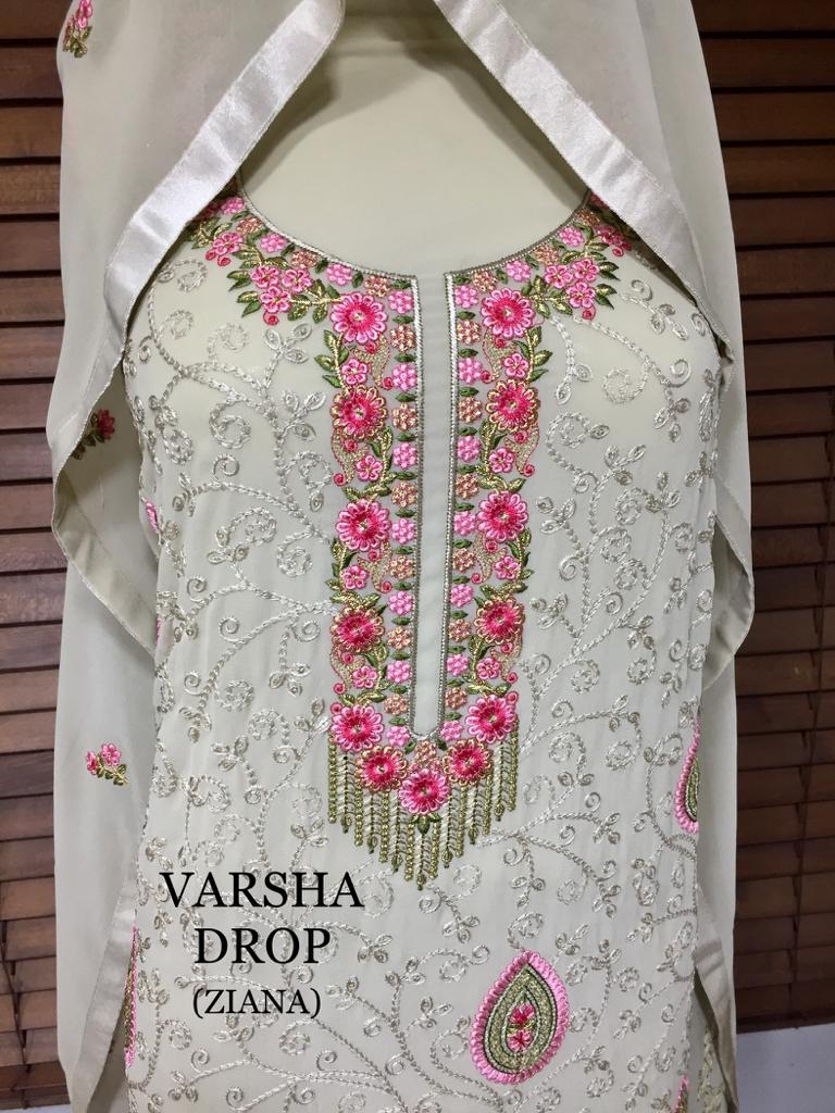 ziana varsha drop gorgeous look salwar suit catalog