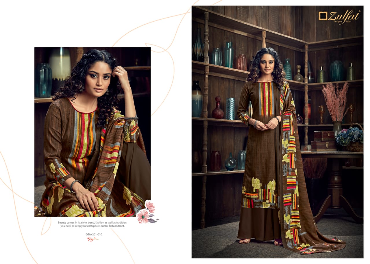 zulfat designer winter magic affordable price salwar suit catalog