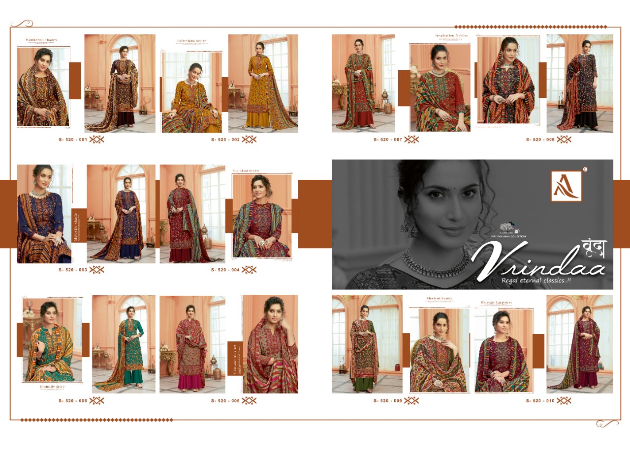 alok suit vrinda pashmina beautiful print Dupatta Pure Wool Pashmina Digital Print Dupattasalwar suit catalog