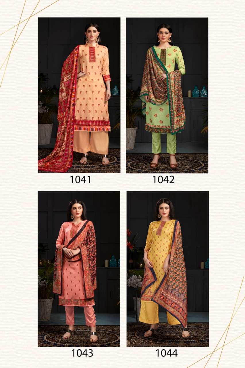 bipson shaneel 1041 1044 pashmina attrective look Pure Velvet Digital Print dupatta salwar suit catalog