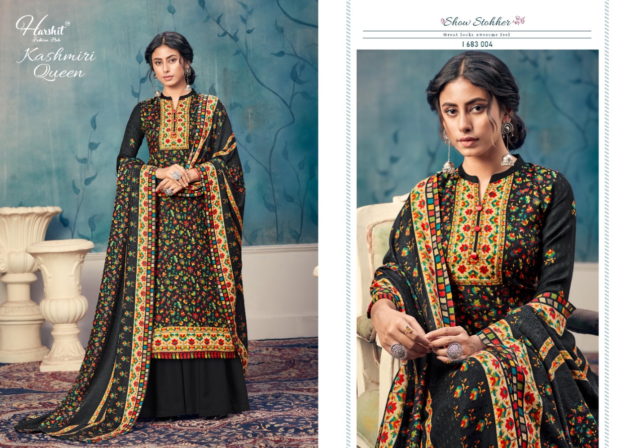 harshit fashion kashmiri queen pashmina new and modern style salwar suit catalog