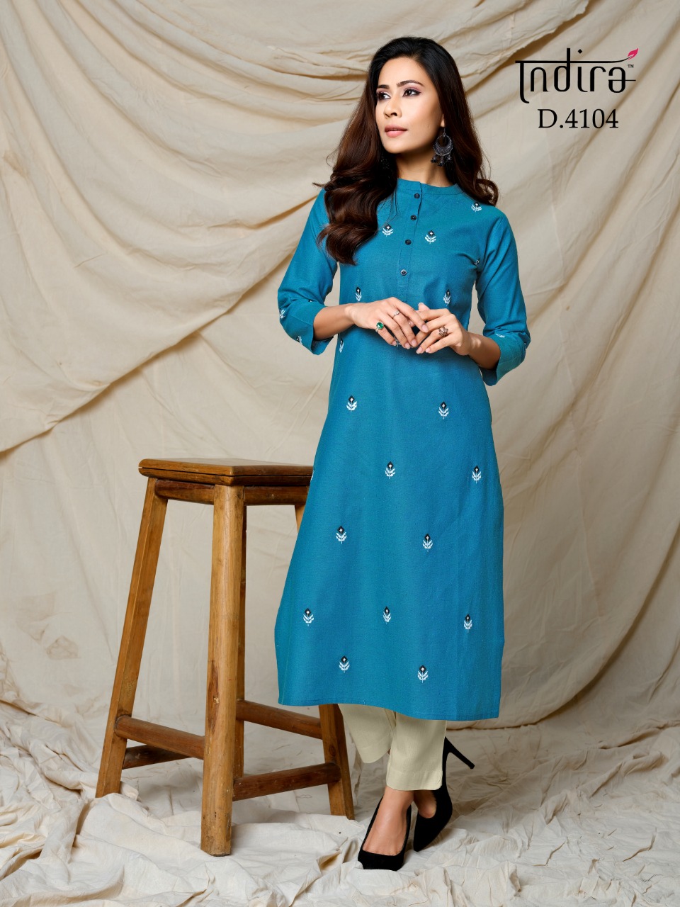 indira apparels finesse cotton  catchy look kurti catalog
