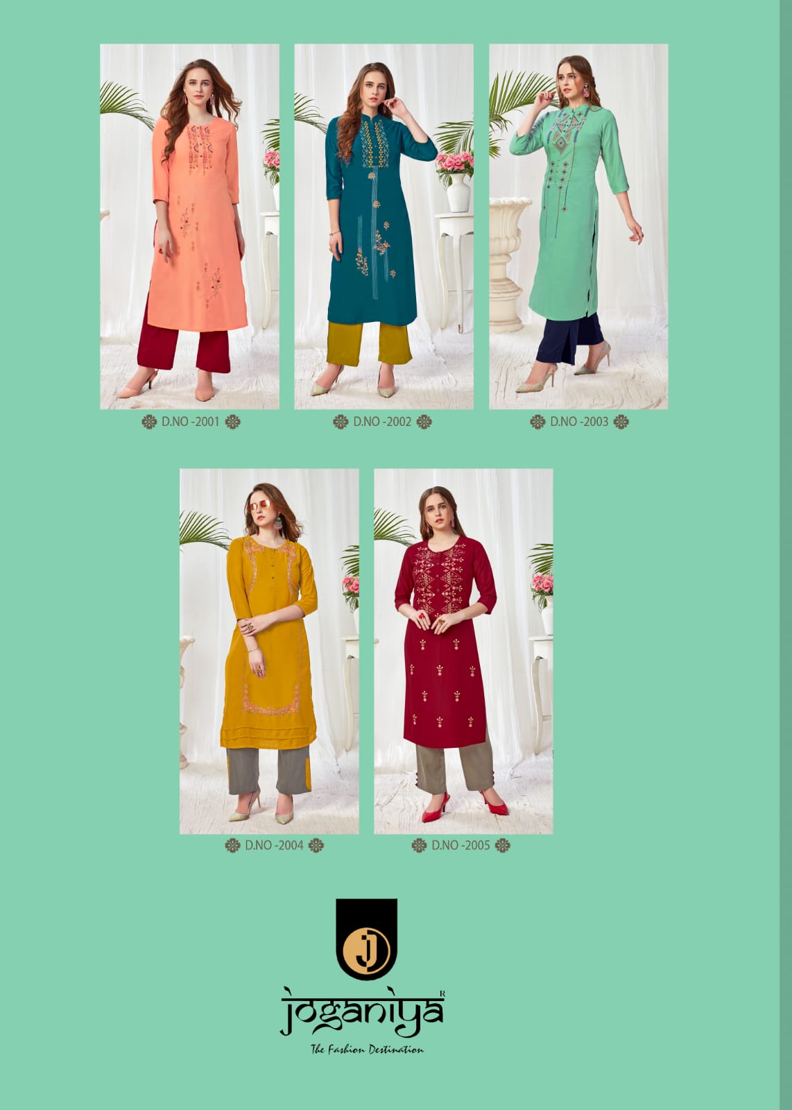 joganiya blush vol 2 muslin attractive kurti with pant catalog