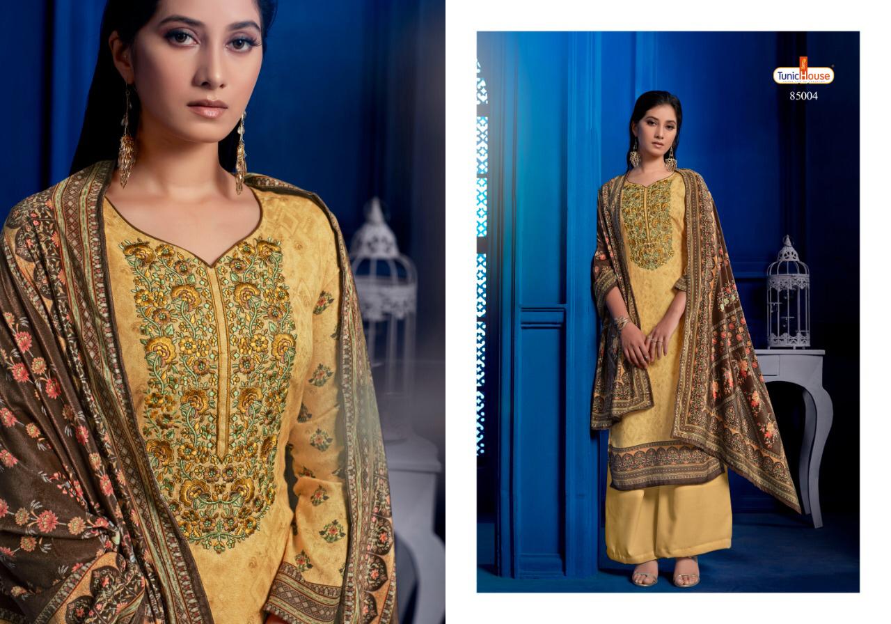 tunic house gulfam pashmina exclusive print salwar suit catalog
