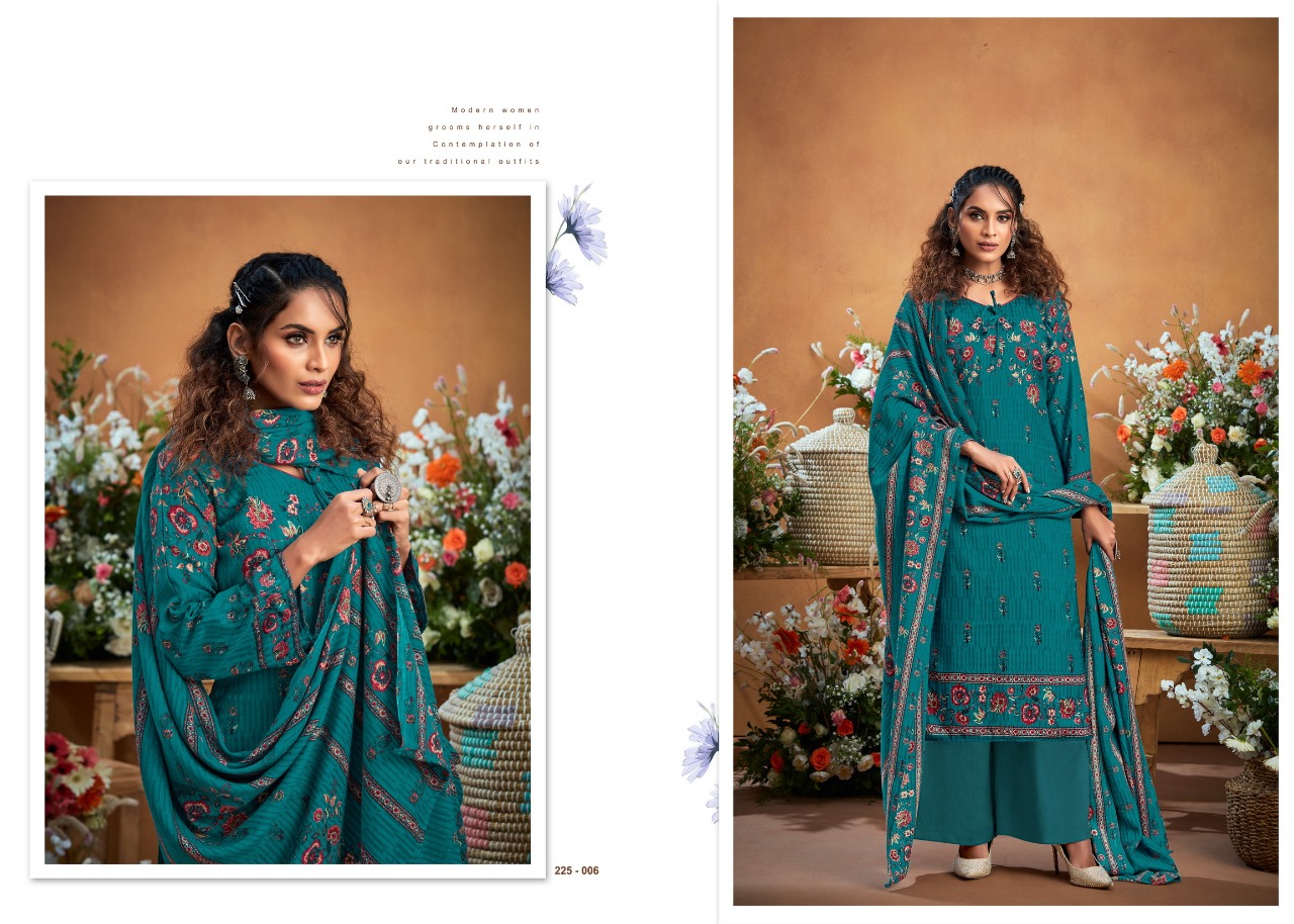 Zulfat Designer Suits winter beauty  pashmina attrective print Dupatta Pure Pashmina shawl salwar suit catalog