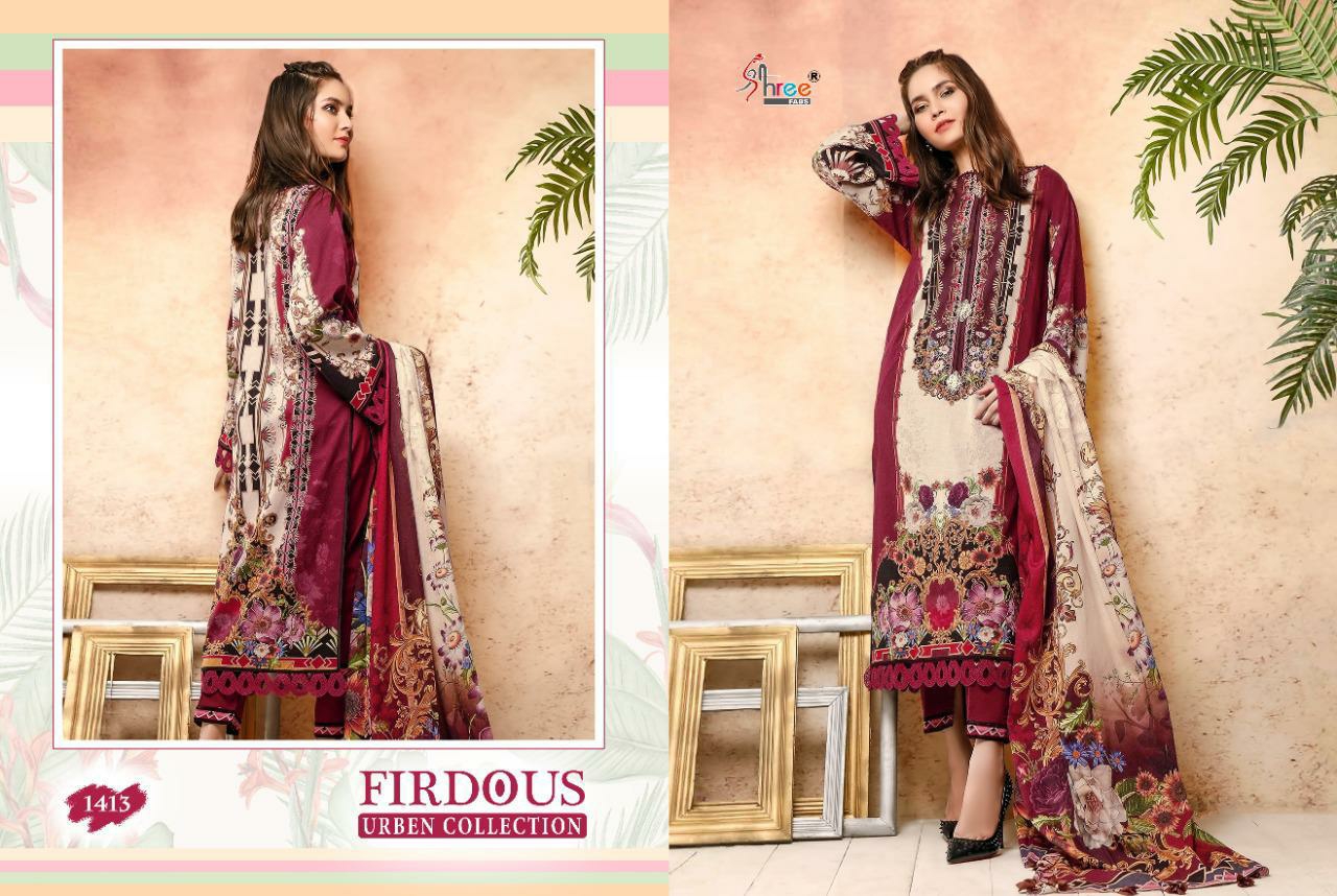 shree fabs firdoush urben collection cotton exclusive print salwar suit catalog