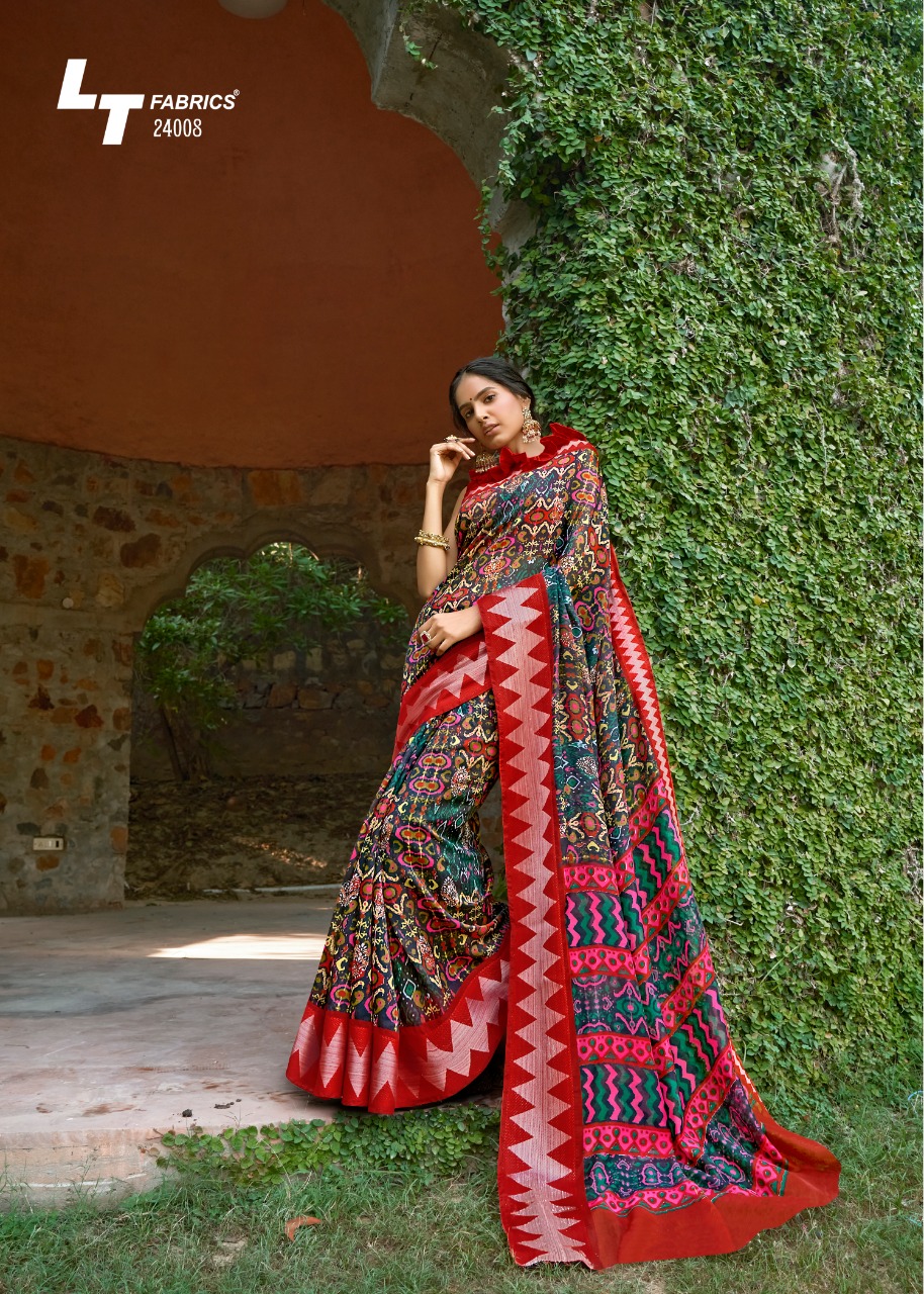 l t fashoin preksha linen silk  decent look saree catalog