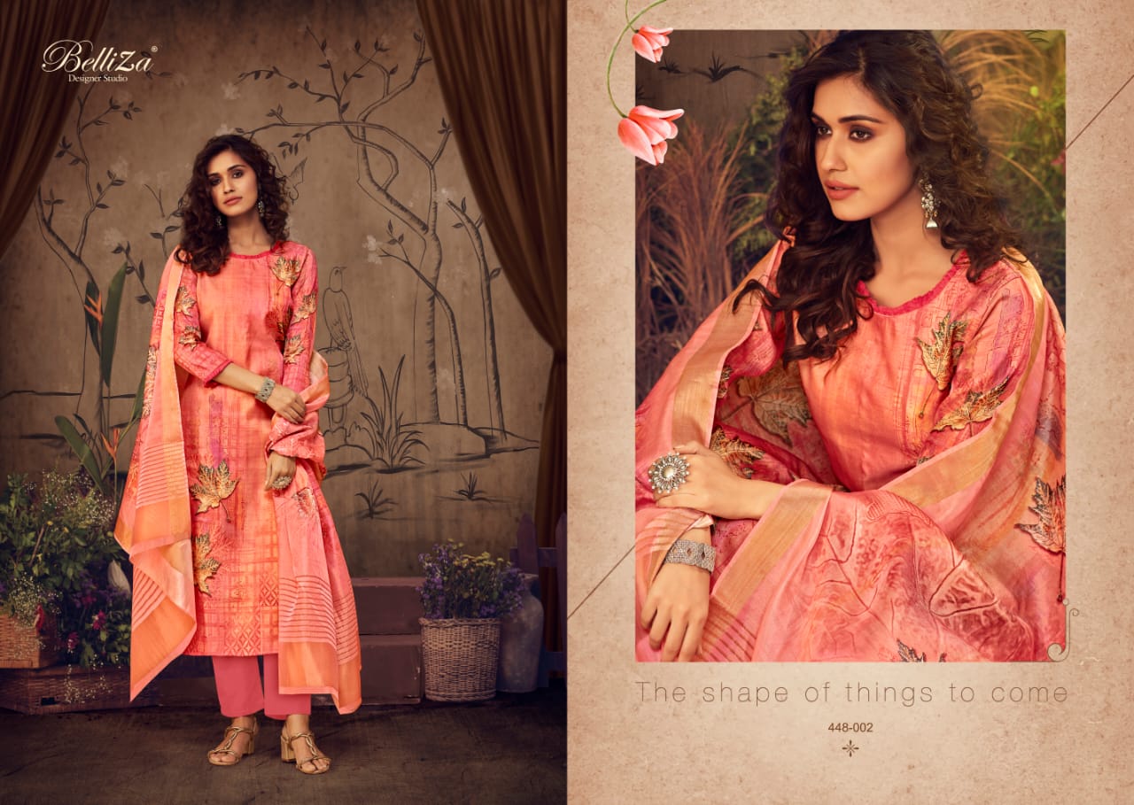 belliza designer studio maanya satin gorgeous look salwar suit catalog