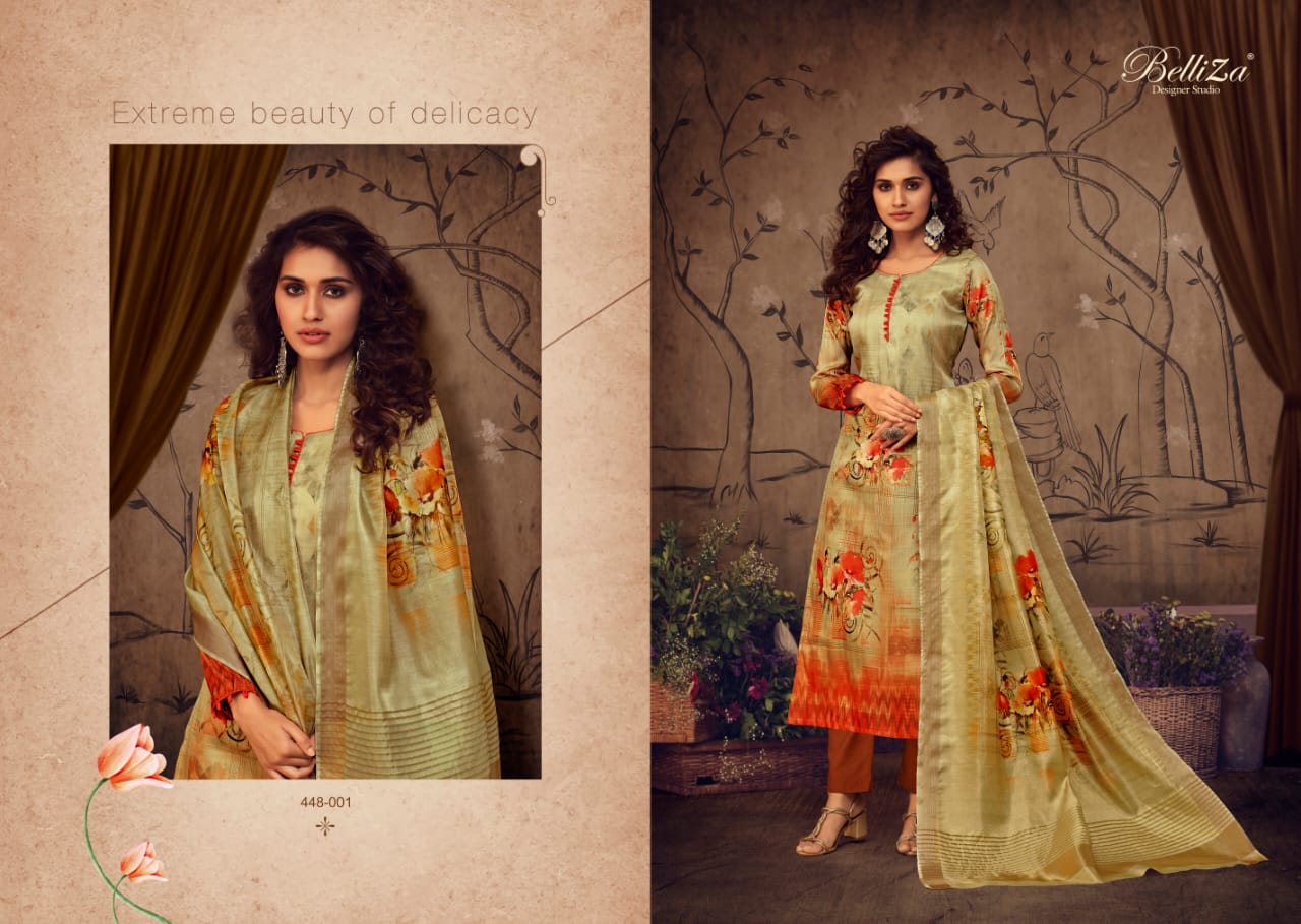belliza designer studio maanya satin gorgeous look salwar suit catalog